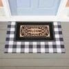 Evergreen Buffalo Check Layering Mat Indoor Outdoor 2'2"x3'6" Black