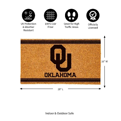 Evergreen University Of Oklahoma Logo Turf Mat, Brown- 28 X 16 Inches Indoor Outdoor Doormat 2 Evergreen University Of Oklahoma Logo Turf Mat, Brown- 28 X 16 Inches Indoor Outdoor Doormat - Image 2