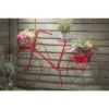 Evergreen Red Metal Bicycle Planter