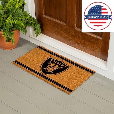 Evergreen Las Vegas Raiders Logo Turf Mat, Brown- 28 X 16 Inches Indoor Outdoor Doormat 5 Evergreen Las Vegas Raiders Logo Turf Mat, Brown- 28 X 16 Inches Indoor Outdoor Doormat - Image 5