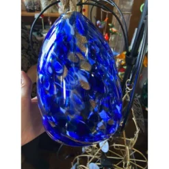Evergreen Art Glass Speckle Deep Blue Bell Chime -Optimal Home Decoration GUEST ebeea36b 606b 43d9 b442 b58a591e0e46