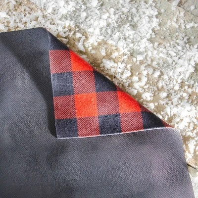 Evergreen Red And Black Buffalo Check Layering Mat 11.5 X 9.5 Inches Indoor And Outdoor Decor 2 Evergreen Red And Black Buffalo Check Layering Mat 11.5 X 9.5 Inches Indoor And Outdoor Decor - Image 2