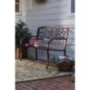 Evergreen Blooming Garden Metal Bench