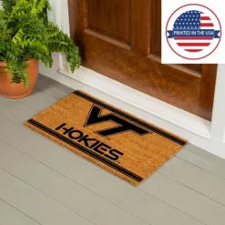 Evergreen Virginia Tech Logo Turf Mat, Brown- 28 X 16 Inches Indoor Outdoor Doormat -Optimal Home Decoration GUEST f38f2be3 b04d 4a37 99b7 24d5adbc1f71