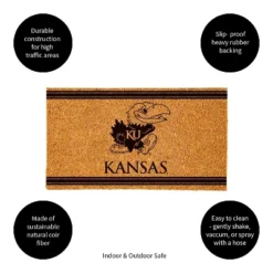 Evergreen University Of Kansas Logo Turf Mat, Brown- 28 X 16 Inches Indoor Outdoor Doormat -Optimal Home Decoration GUEST f480b0fd 8c7f 4855 aa58 50ef3779dcd0