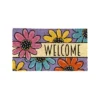 Evergreen Polka Dot Daisy Welcome Coir Mat