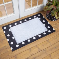 Evergreen Black & White Dots Layering Mat 11.5 X 9.5 Inches Indoor And Outdoor Decor 6 Evergreen Black & White Dots Layering Mat 11.5 X 9.5 Inches Indoor And Outdoor Decor -Optimal Home Decoration GUEST f565609f 0ca0 4ce7 813c 56a7d0b8f74b
