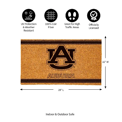 Evergreen Auburn University Logo Turf Mat, Brown- 28 X 16 Inches Indoor Outdoor Doormat 2 Evergreen Auburn University Logo Turf Mat, Brown- 28 X 16 Inches Indoor Outdoor Doormat - Image 2