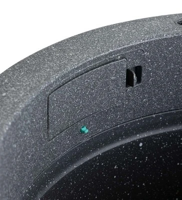 Evergreen Outdoor Fiberglass Planter With Solar Lights, Dark Grey 15x15x16 In 2 Evergreen Outdoor Fiberglass Planter With Solar Lights, Dark Grey 15x15x16 In - Image 2