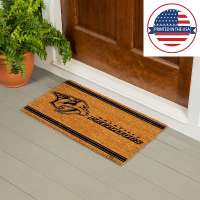 Evergreen Nashville Predators Logo Turf Mat, Brown- 28 X 16 Inches Indoor Outdoor Doormat 5 Evergreen Nashville Predators Logo Turf Mat, Brown- 28 X 16 Inches Indoor Outdoor Doormat - Image 5