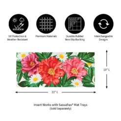 Evergreen Blooming Sassafras Indoor Outdoor Switch Doormat 1'10"x10" Multicolored -Optimal Home Decoration GUEST f9a857fb a4ed 4242 badd 3a482774d7ce