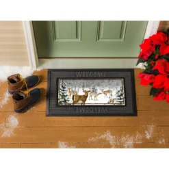 Evergreen Winter's Whisper Sassafras Indoor Outdoor Switch Doormat 1'10"x10" Brown -Optimal Home Decoration GUEST f9e5f643 7030 434d a599 335860cb2f73