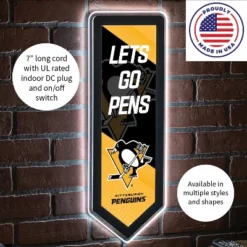 Evergreen Ultra-Thin Glazelight LED Wall Decor, Pennant, Pittsburgh Penguins- 9 X 23 Inches Made In USA -Optimal Home Decoration GUEST fc5edf90 7706 46f2 99ed 33a0941733dc