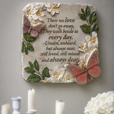 Evergreen Those We Love, Butterflies Garden Stone- 11 X 11 Inches Garden And Yard Decor 2 Evergreen Those We Love, Butterflies Garden Stone- 11 X 11 Inches Garden And Yard Decor - Image 2