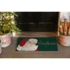 Evergreen Santa Believe Indoor Outdoor Natural Coir Doormat 1'4"x2'4" Green