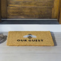 Evergreen Bee Our Guest Woven Back Indoor Outdoor Natural Coir Doormat 1'6"x2'6" Multicolored -Optimal Home Decoration GUEST fe482d28 a56c 4128 96b8 2f86dbbb270c