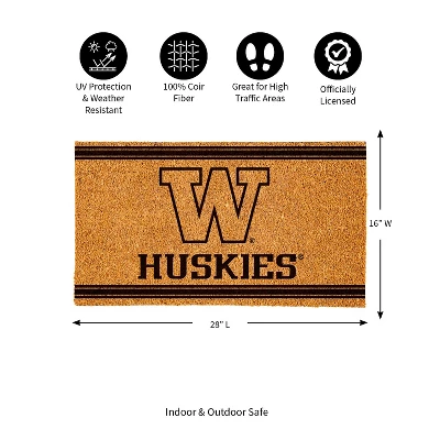 Evergreen University Of Washington Logo Turf Mat, Brown- 28 X 16 Inches Indoor Outdoor Doormat 2 Evergreen University Of Washington Logo Turf Mat, Brown- 28 X 16 Inches Indoor Outdoor Doormat - Image 2
